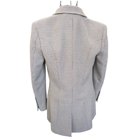 A.L.C. Sedgwick II Double Breasted Gold Button Houndstooth Tailored Blazer 8 - Picture 6 of 13